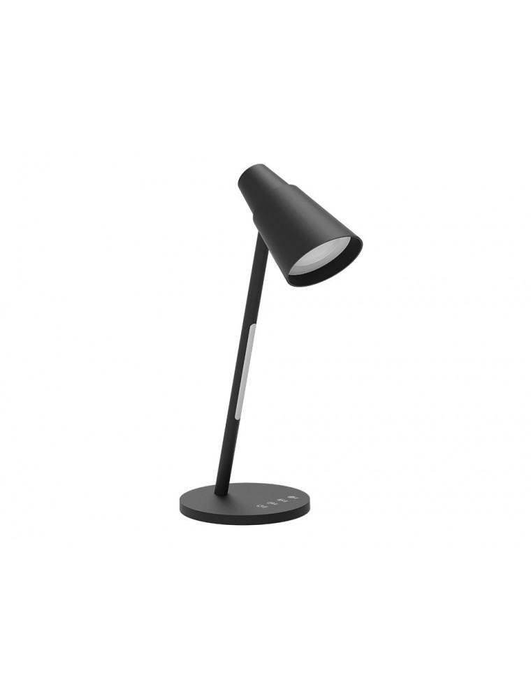 Lampara de oficina q-connect sobremesa abs tactil 6w 32 led 150lm color negro