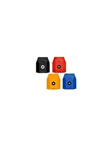 Cubilete portalapices antartik silicona hexagonal colores surtidos intensos azul mostaza negro y rojo