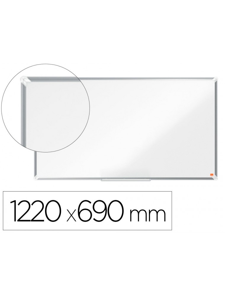 Pizarra blanca nobo premium plus acero vitrificado formato panoramico 55 magnetica 1220x690 mm