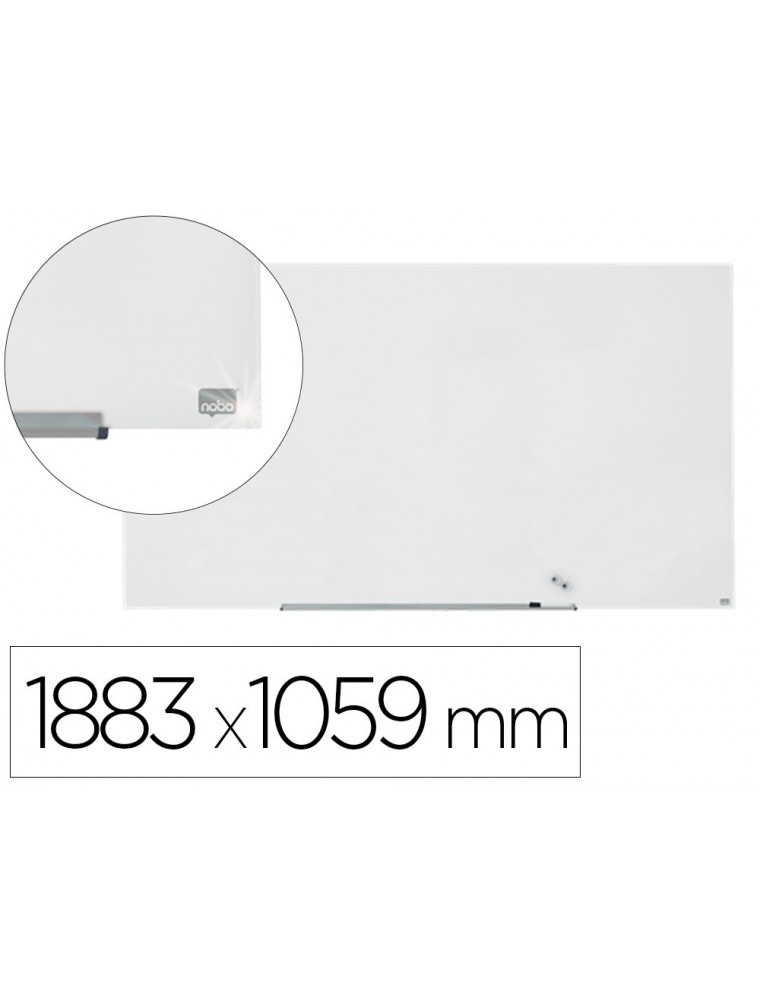 Pizarra blanca nobo impression pro cristal 85 magnetica 1883x1059 mm