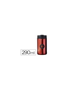 Vaso antartik acero inoxidable con tapa dosificador de seguridad y base acolchada 290 ml color rojo