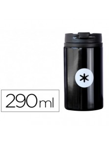 Vaso antartik acero inoxidable con tapa dosificador de seguridad y base acolchada 290 ml color negro