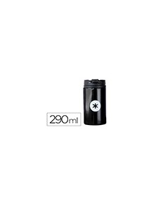 Vaso antartik acero inoxidable con tapa dosificador de seguridad y base acolchada 290 ml color negro