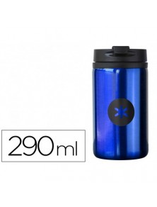 Vaso antartik acero inoxidable con tapa dosificador de seguridad y base acolchada 290 ml color azul