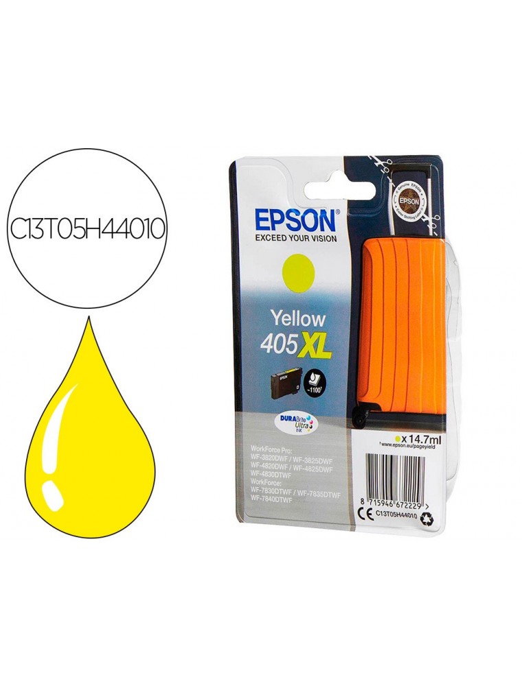 EPSON CARTUCHO INYECCION TINTA AMARILLO Nº 405 XL