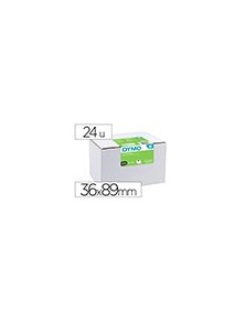 Etiqueta adhesiva dymo labelwriter para direccion 36x89 mm blanca pack de 24 rollos