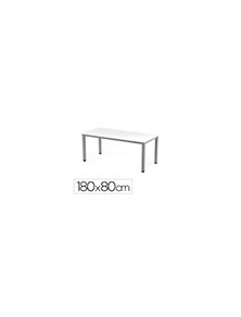 Mesa de oficina rocada executive 2003ad04 aluminioblanco 180x80 cm