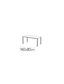 Mesa de oficina rocada executive 2001ad04 aluminioblanco 140x80 cm