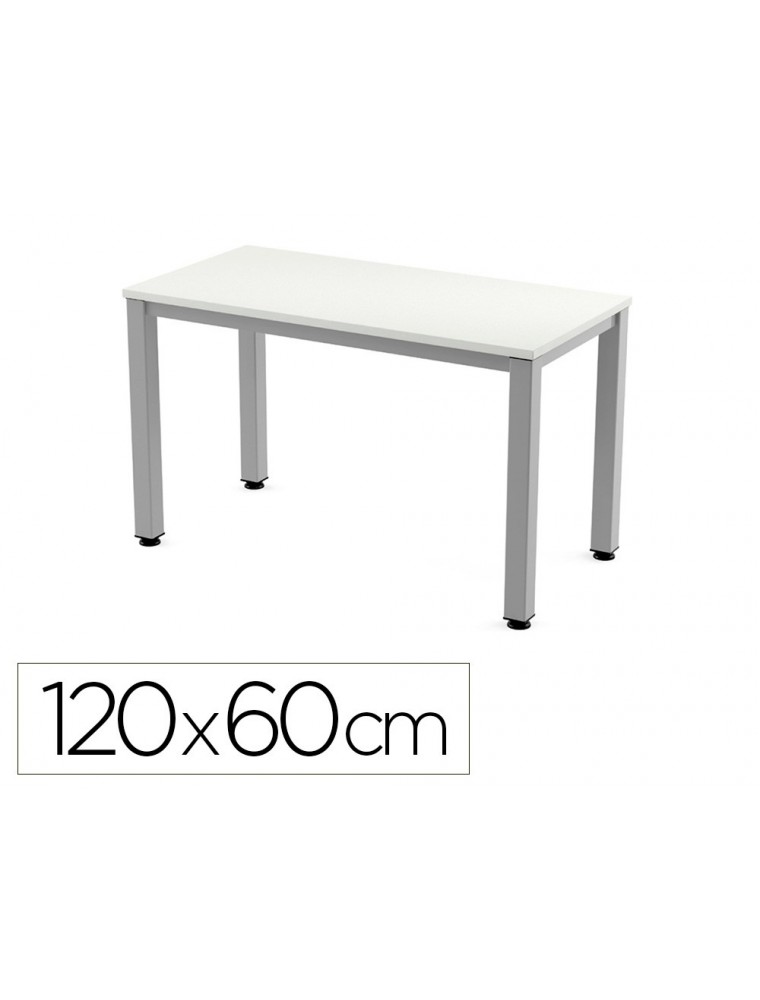 Mesa de oficina rocada executive 2000ad04 aluminioblanco 120x60 cm