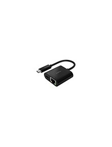 Adaptador belkin inc001btbk usb-c a ethernet  carga 60w color negro