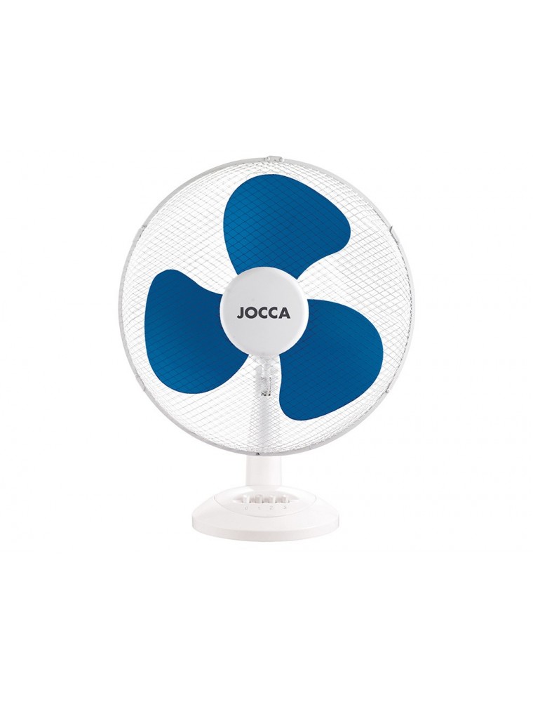 Ventilador de sobremesa jocca 3 velocidades 40 w sistema oscilacion y cabezal basculante diametro 300 mm