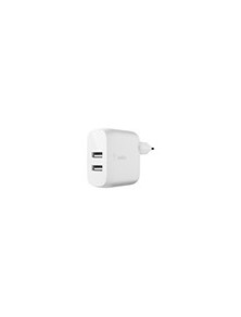 Cargador domestico belkin wcb002vfwh doble usb-a boost charge 12wx2 color blanco