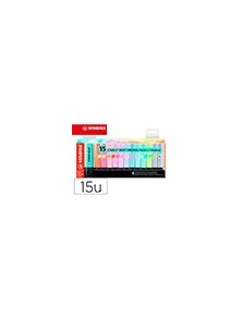 Rotulador stabilo boss fluorescente 70 pastel deskset estuche de 15 unidades colores surtidos