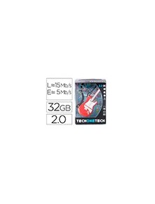 Memoria usb tech on tech guitarra red one 32 gb