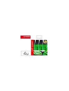 Rotulador stabilo boss fluorescente 70 verde estuche de 4 unidades