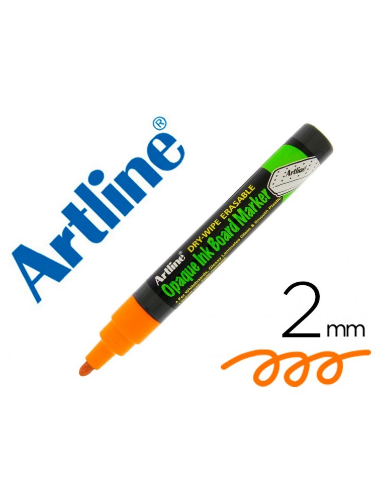 Rotulador artline pizarra epd-4 color naranja fluorescente opaque ink board punta redonda 2 mm