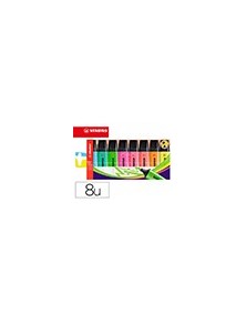 Rotulador stabilo boss fluorescente 70 estuche de 8 unidades colores surtidos