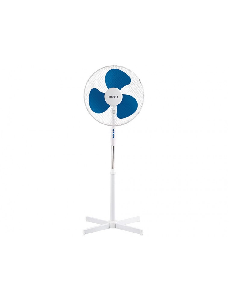 Ventilador de pie jocca 3 velocidades cabezal reclinable 40w diametro 400 mm 420x520x1200mm