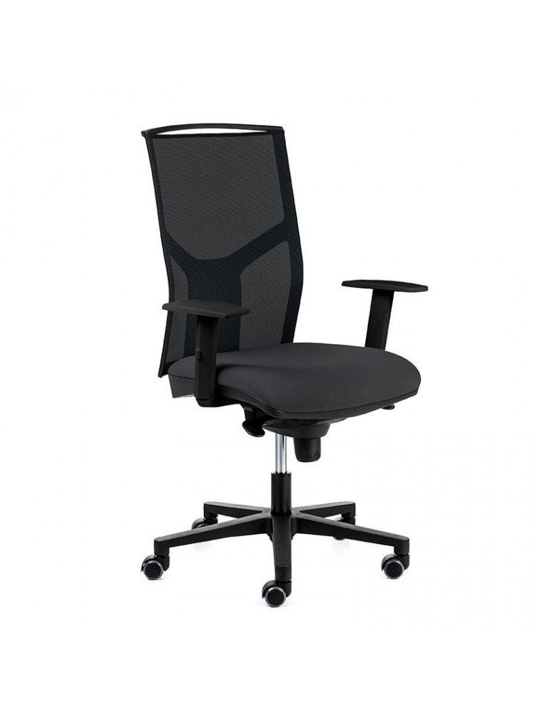 SILLA ALTA ATIKA PRO ERGONOMICA, MALLA NEGRA, TAPI