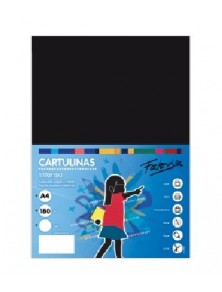 Cartulina 180G A4 100H Negro