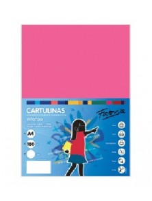 Cartulina 180G A4 100H Fucsia