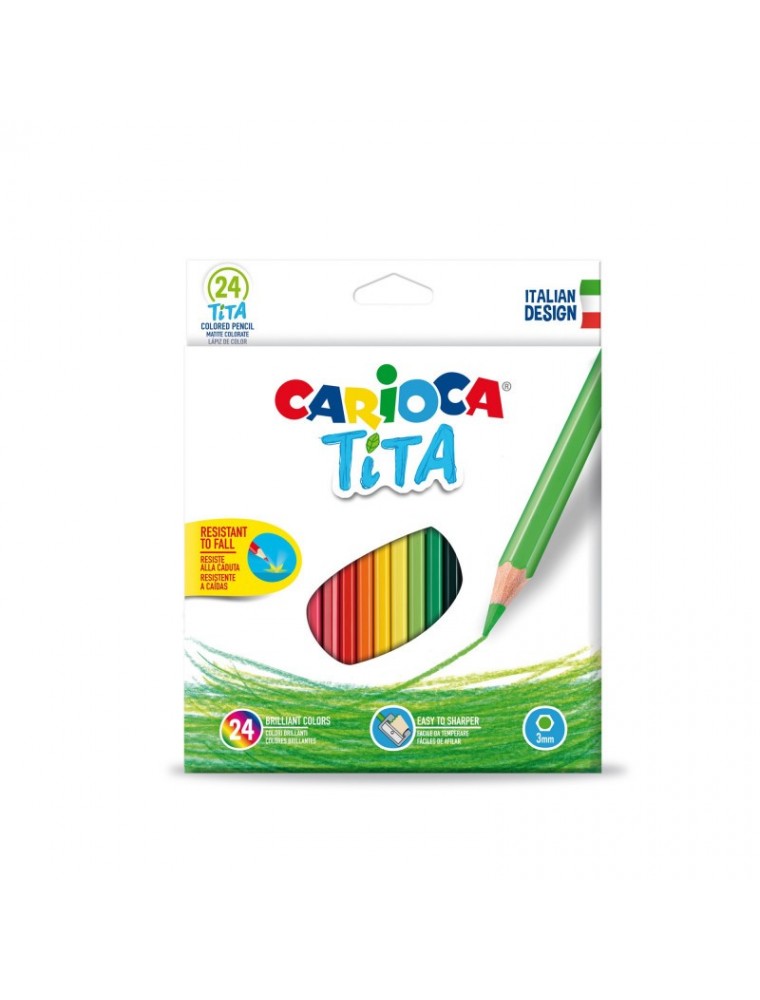 Pack de 24  lápices de colores de Resina CARIOCA® TITA