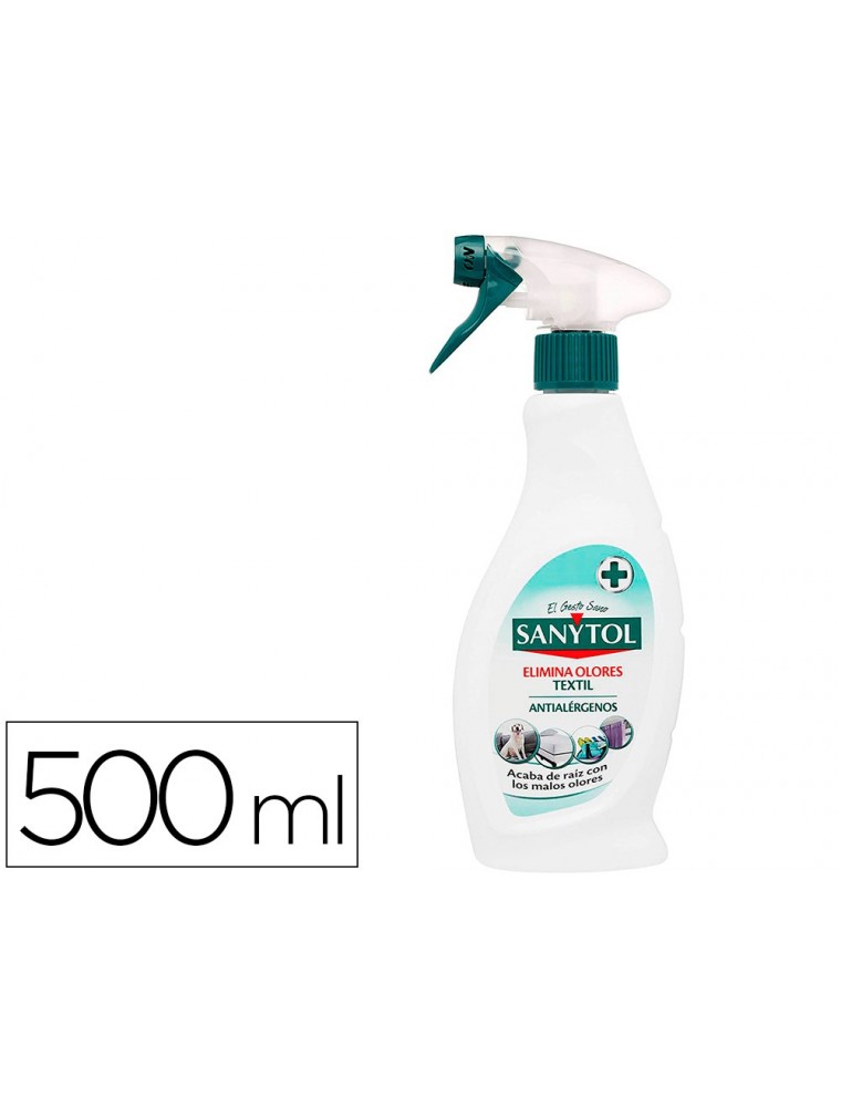 Quitaolor desinfectante sanytol para textil con pulverizador bote de 500 ml