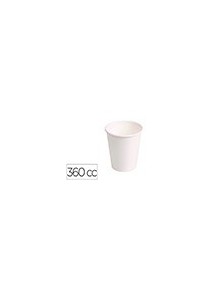 Vaso de carton biodegradable blanco 360 cc paquete de 40 unidades