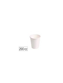 Vaso de carton biodegradable blanco 290 cc paquete de 50 unidades