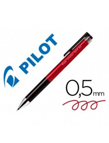 Boligrafo pilot synergy point retractil sujecion de caucho tinta gel 0,5 mm rojo