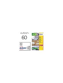 Etiqueta adhesiva avery papel blanco reciclado para archivador 192x61 mm laser pack de 400 etiquetas