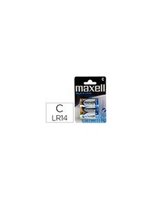 Pila maxell alcalina 1,5 v tipo c lr14 blister de 2 unidades