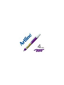 Rotulador artline clix fluorescente ek-63 violeta punta biselada 4 mm