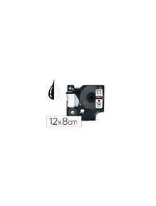 Cinta q-connect mk-221 blanco-negro 9mm longitud 8 mt