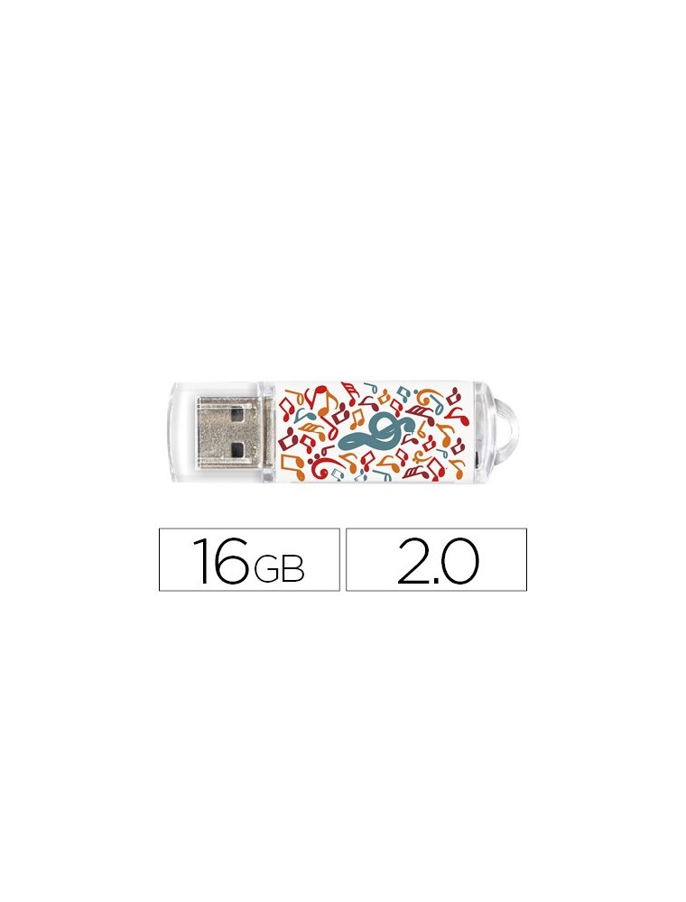 Memoria usb techonetech flash drive 16 gb 2.0 music dream