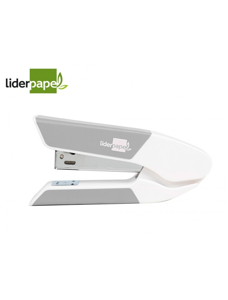 Grapadora liderpapel con regalo de extraegrapas y caja de 1000 grapas 266 capacidad 20h color gris