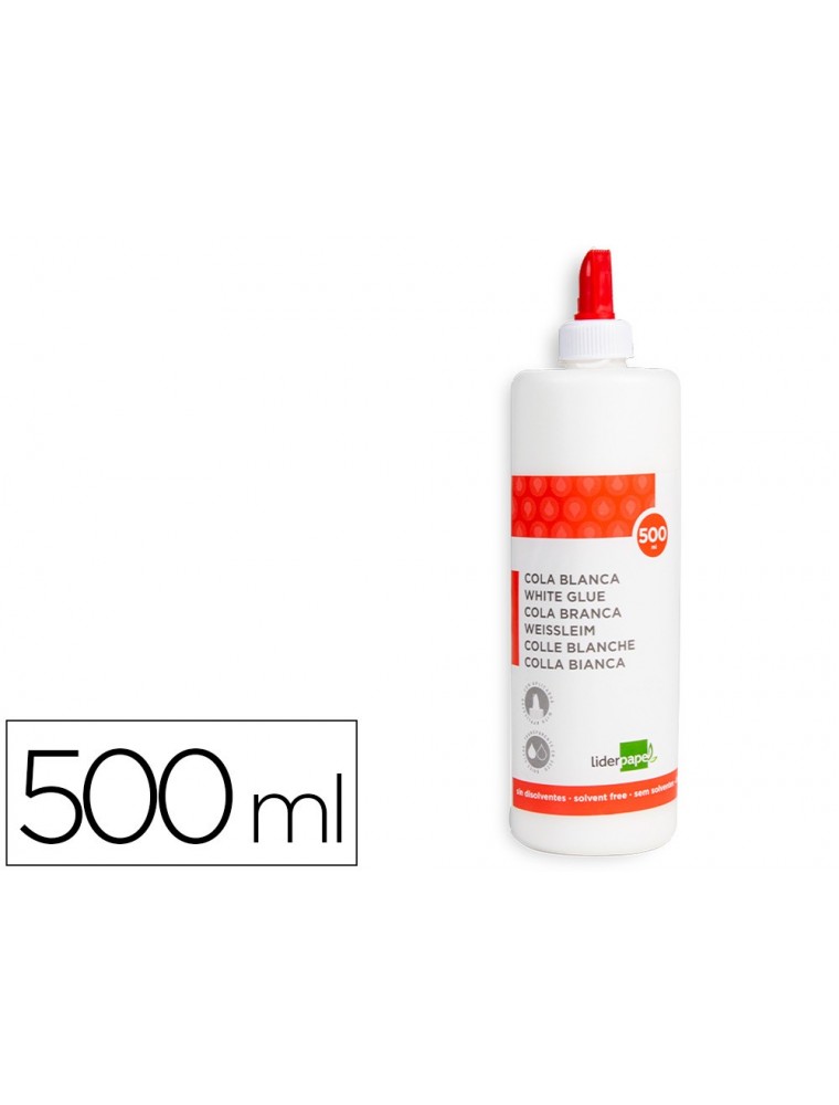 Pegamento cola blanca lavable liderpapel bote de 500 ml