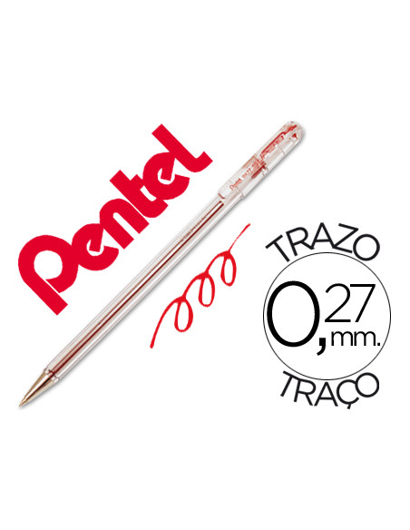 PENTEL SUPERB BK77 BOLÍGRAFO ROJO -12U-