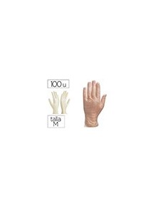 Oferta Guantes De Vinilo Desechable Sin Polvo Especial Para Trabajos De Corta Duracion Caja De 100 Unidades Talla M