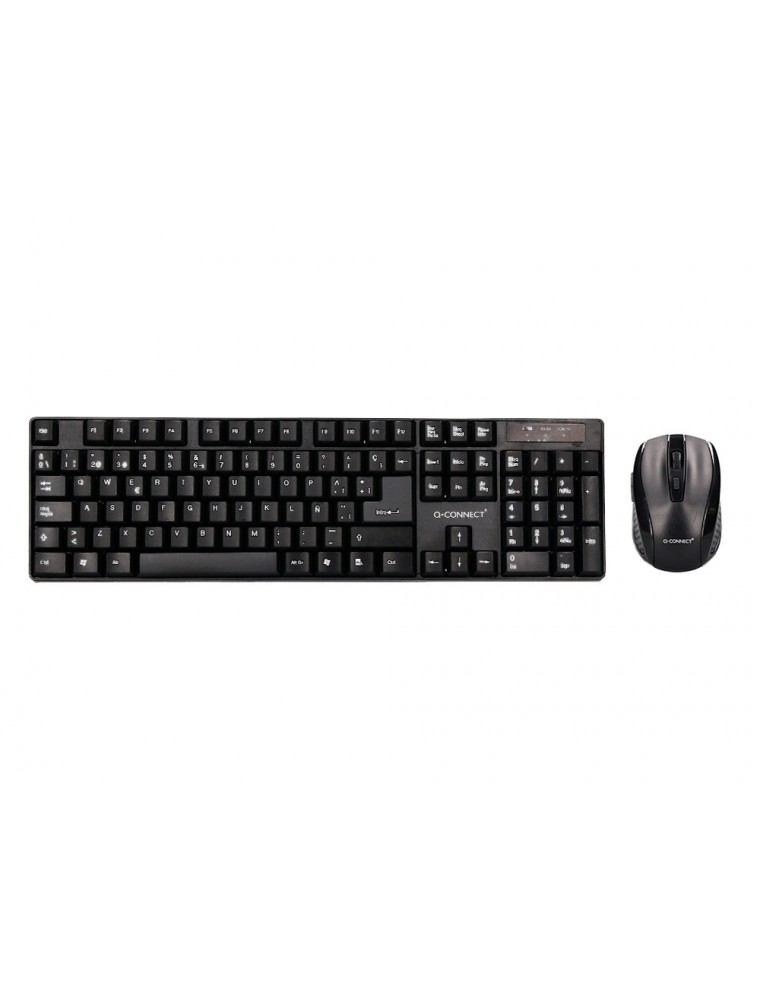 Set teclado  raton inalambrico q-connect 2.4g negro compatible windows 98  nt  me  2000  xp  7