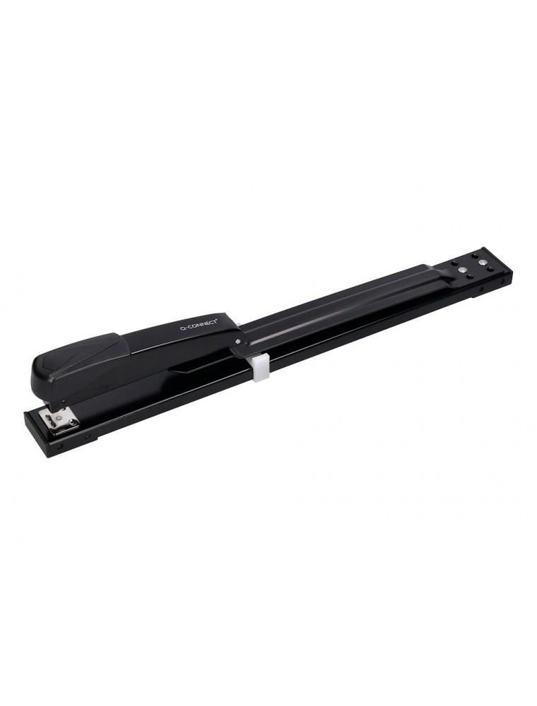 Grapadora q-connect kf02292 metalica brazo largo capacidad 20 hojas usa grapas 246 y 266 color negro