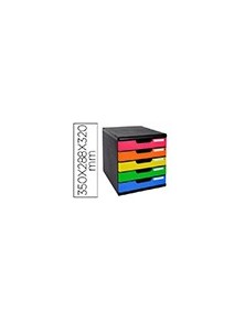 Fichero cajones sobremesa exacompta iderama arlequin 5 cajones multicolores 350x288x320 mm