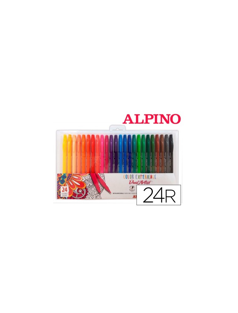 Rotulador alpino dual artist color experience estuche de 24unidades colores surtidos