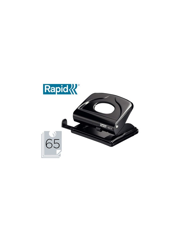 Taladrador rapid fmc20 metalico color negro capacidad 20 hojas