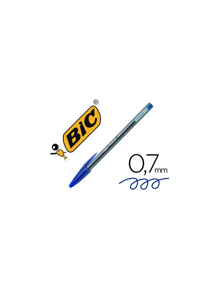 Boligrafo bic cristal ultrafine punta forma aguja 0,7 mm azul