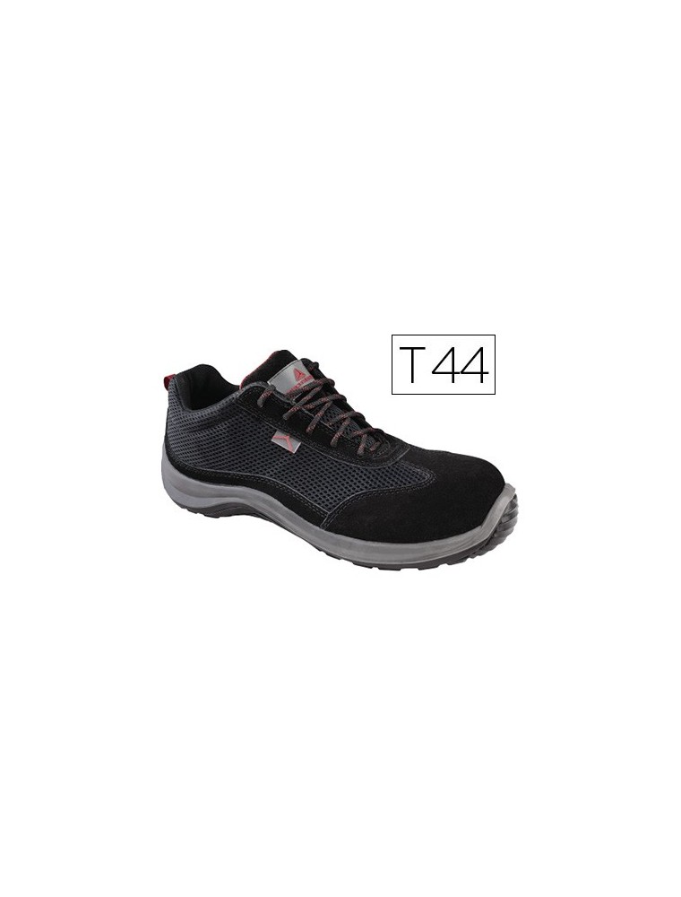 Zapatos de seguridad deltaplus asti piel de serraje afelpado suela de composite negro talla 44