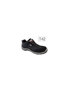 Zapatos de seguridad deltaplus asti piel de serraje afelpado suela de composite negro talla 42