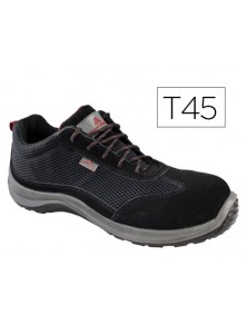 Zapatos de seguridad deltaplus asti piel de serraje afelpado suela de composite negro talla 45