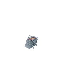 Bandeja sobremesa metalica q-connect kf18476 rejilla plata 5 bandejas movibles 350x275x375 mm