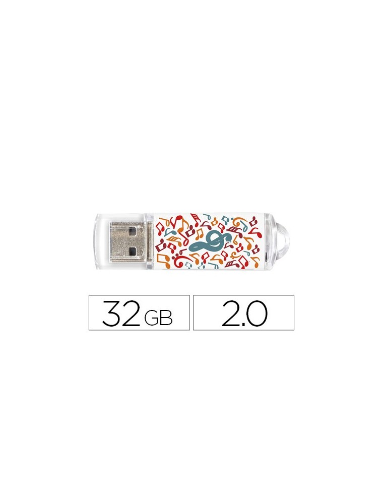 Memoria usb techonetech flash drive 32 gb 2.0 music dream